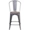 Flash Furniture Clear Metal Counter Stool, 24", PK4 4-XU-DG-TP001B-24-WD-GG - alternate 8